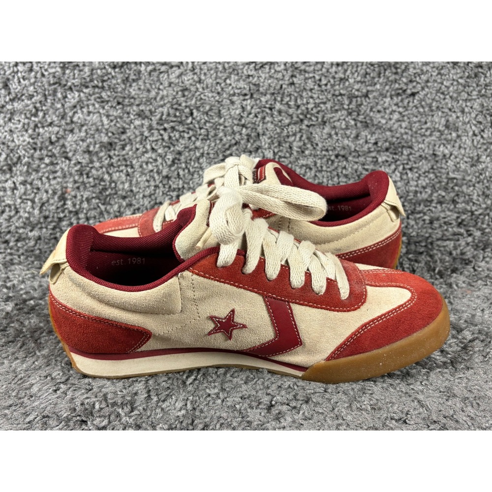 Converse Re-Issue 2003 Vintage Suede Sneakers Burgundy Cream Mens 8 Womens 10 - Picture 4 of 10
